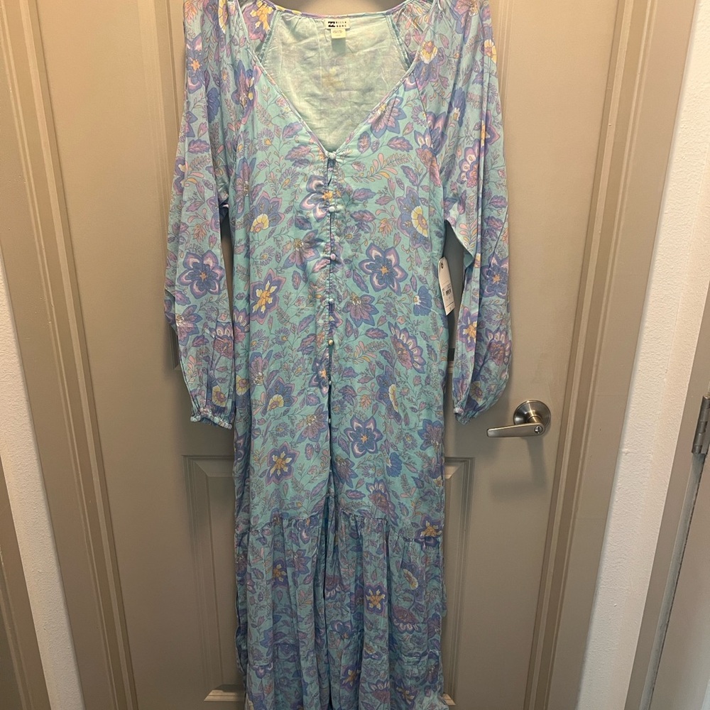 Billabong Floral Button-Down Maxi Dress